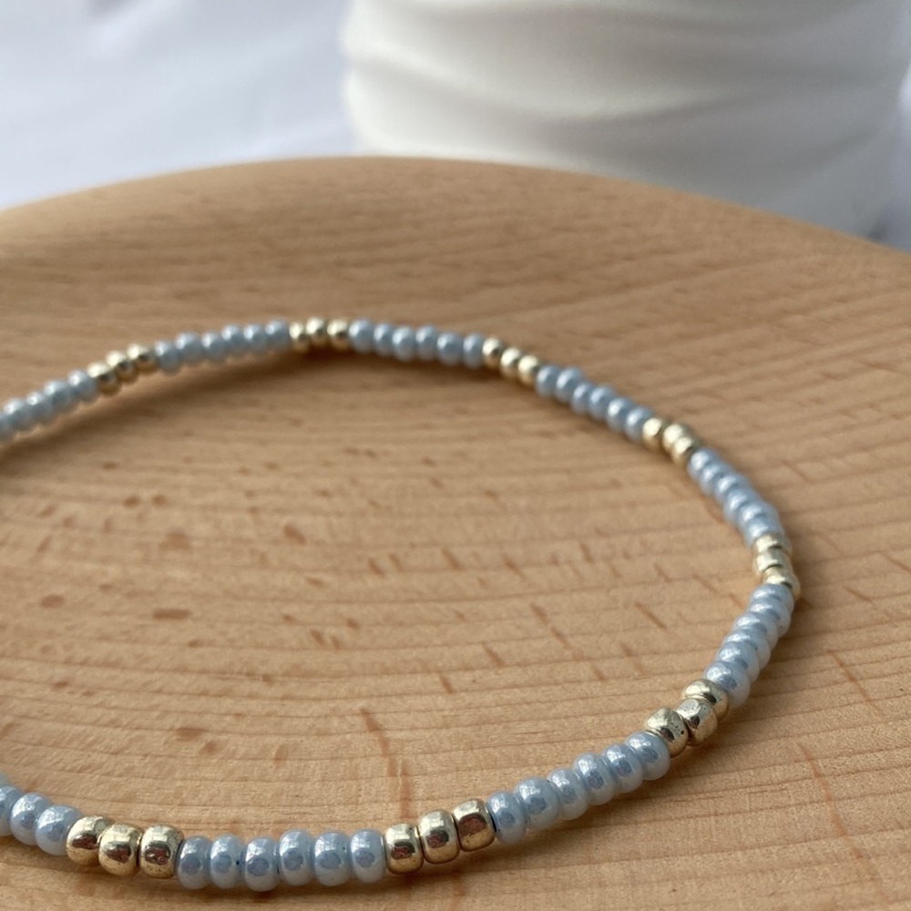 Stretch Beaded Anklet Large - Picture 3 of 9